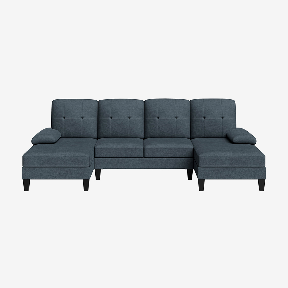 Sofa Couch with Double Chaise