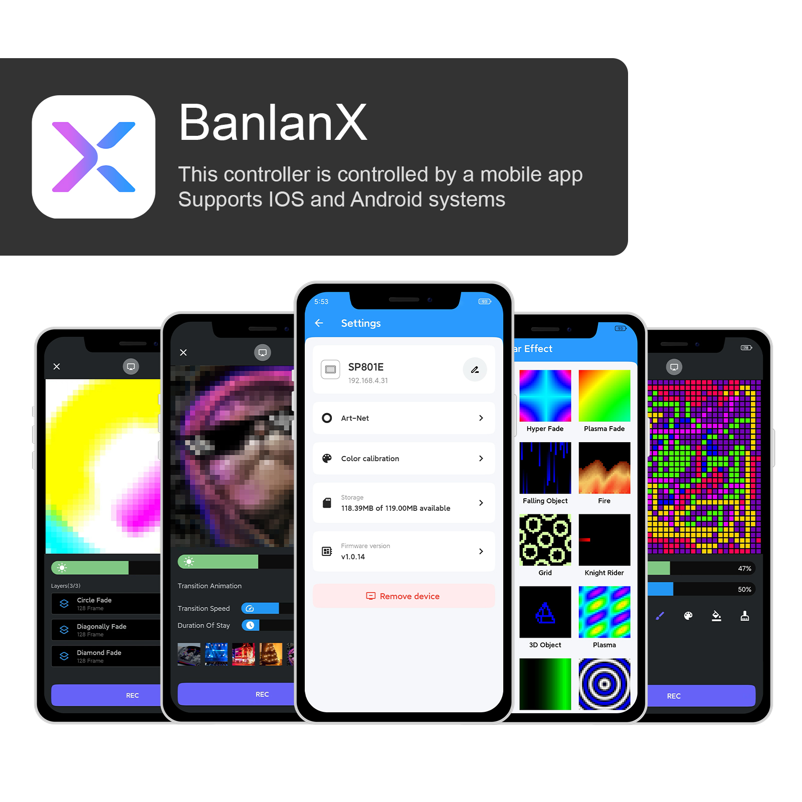 Colorful LED strip control system