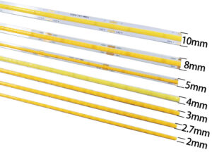 COB LED strip width comparison